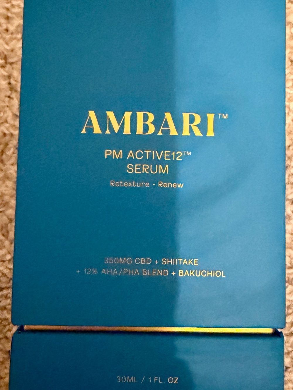 NIB Ambari Beauty PM ACTIVE12™ Serum – 30ML / 1 FL. OZ